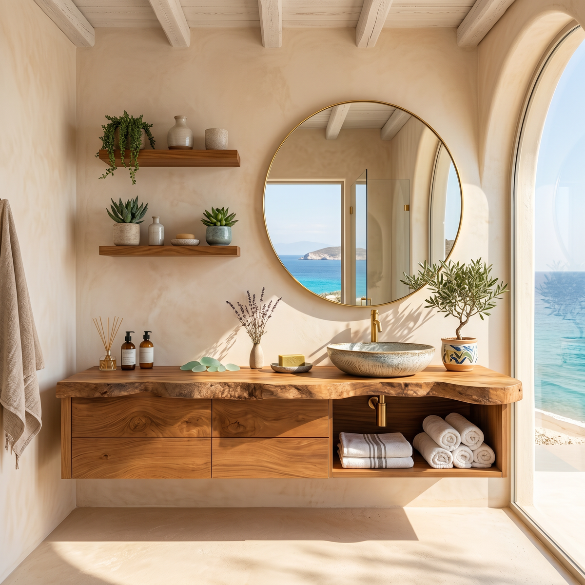Handcrafted Live Edge Vanity For Bathroom Interiors SILDTTRBRV033