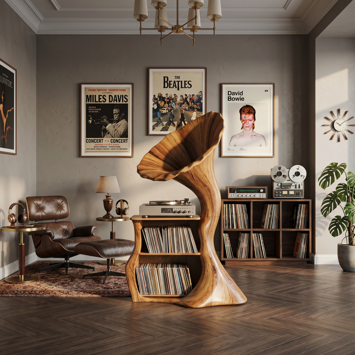 Handcrafted Record Player Stand For Livingroom Decor SILDTTRRPT007