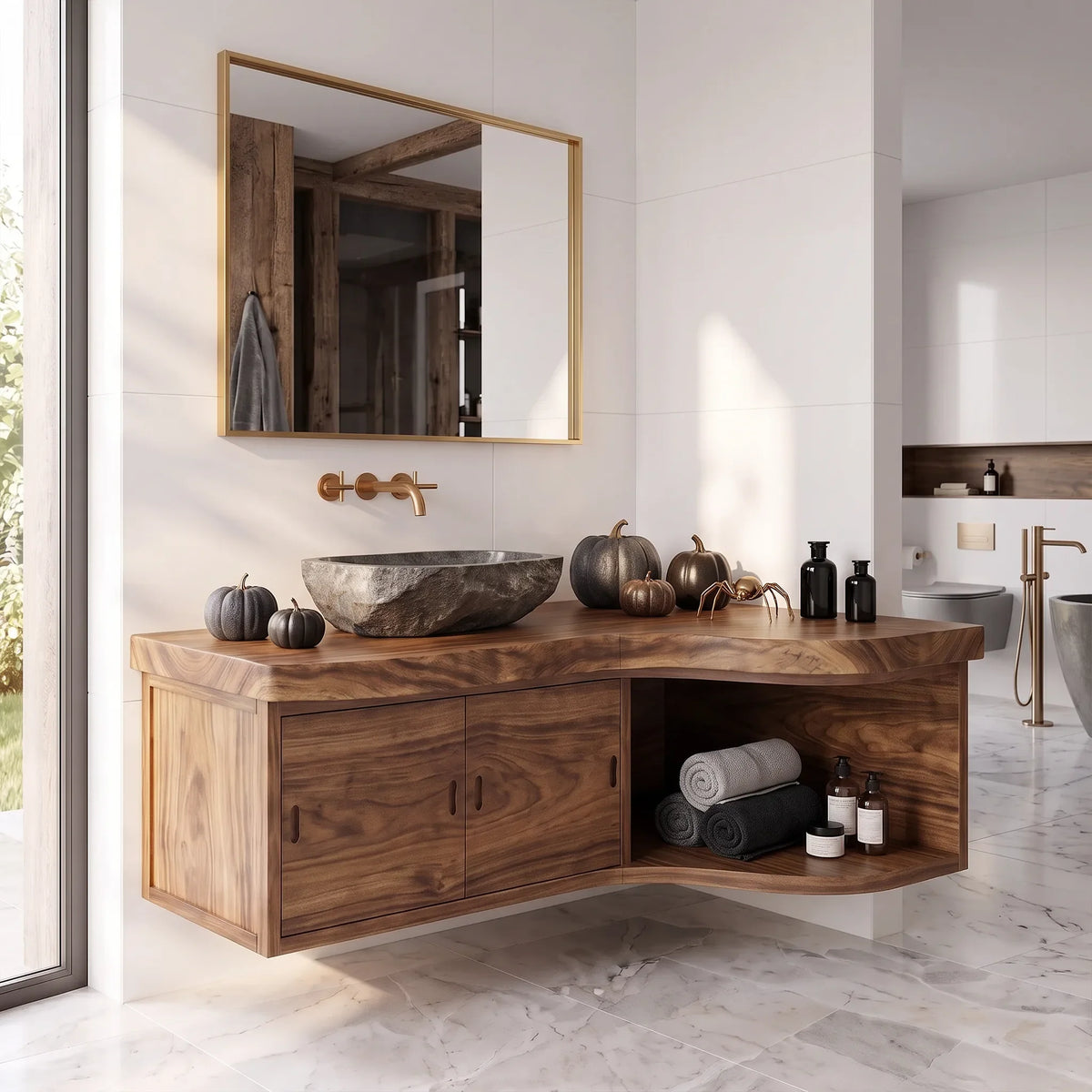 Farmhouse Pumpkin Bathroom Vanity Wellness Room SILDTTRBRV219