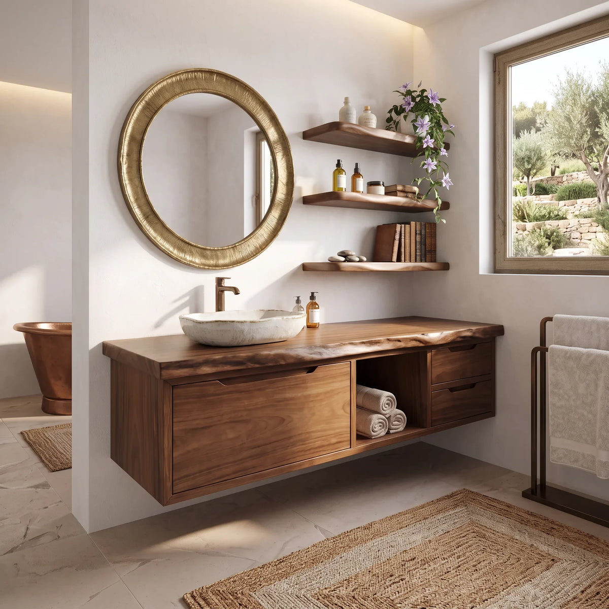Contemporary Double Sink Bathroom Vanity Modern Ensuite SILDTTRBRV207