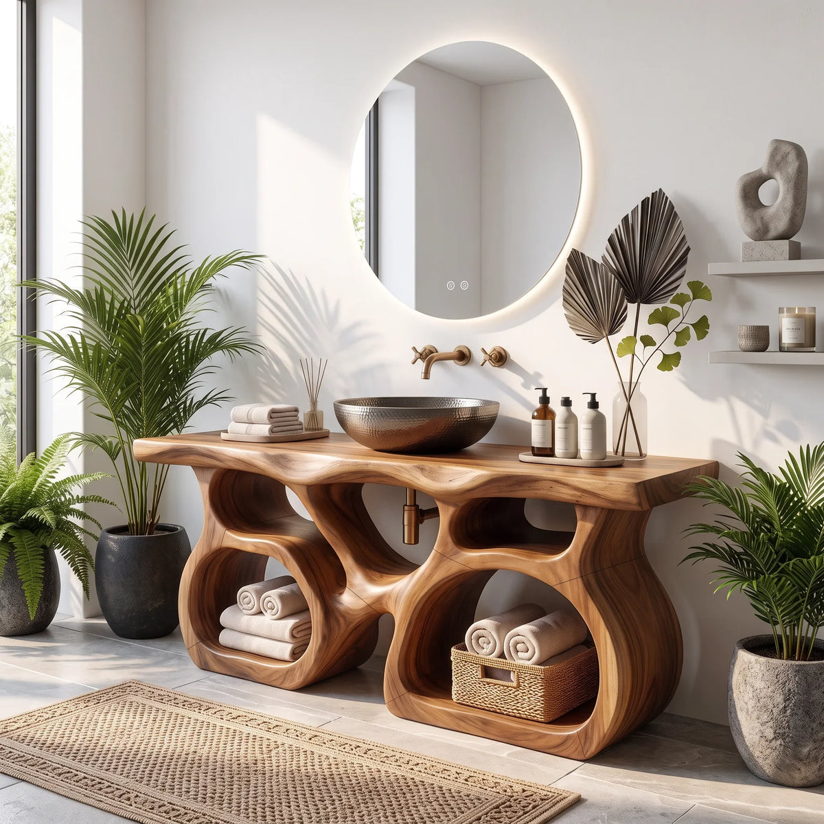 Mid Century Bathroom Sink Vanity Luxury Ensuite SILDTTRBRV214