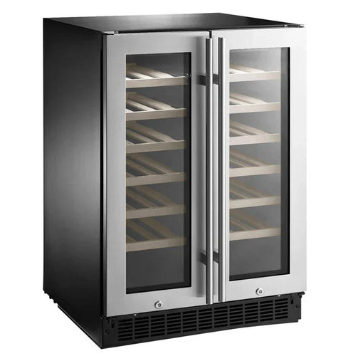 42-Bottle Or 128-Can Dual-Zone Wine And Beverage Cooler With Glass Doors - NS-BC2ZSS1