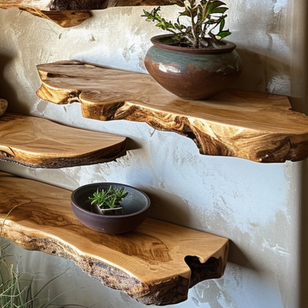 Live Edge Floating Shelf Wall Mount SINLFL027