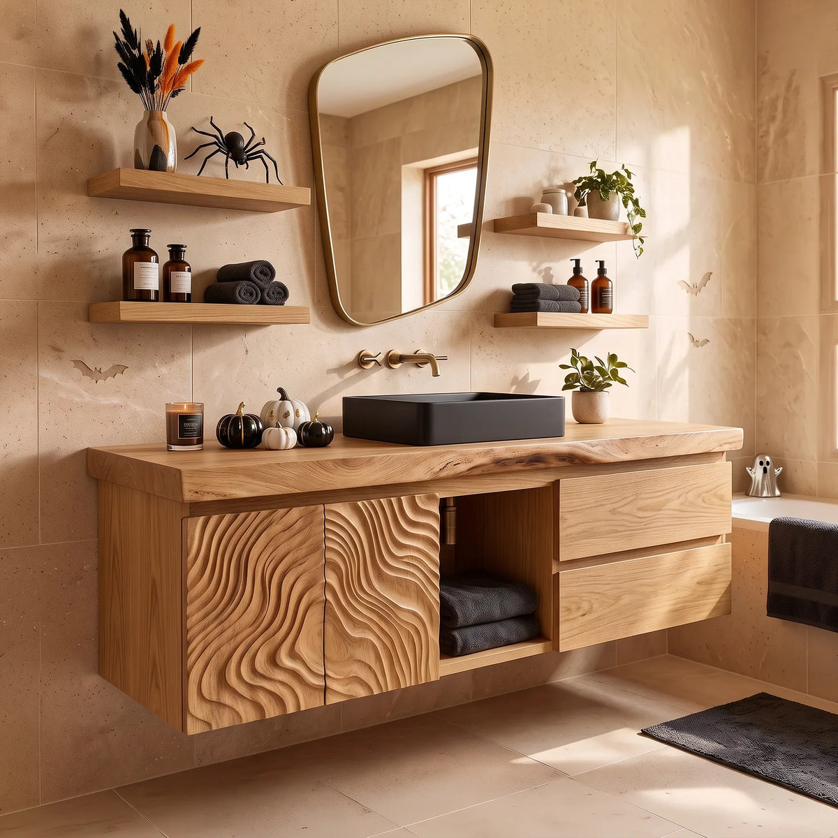 Contemporary Halloween Floating Bathroom Vanity Urban Loft SILDTTRBRV235