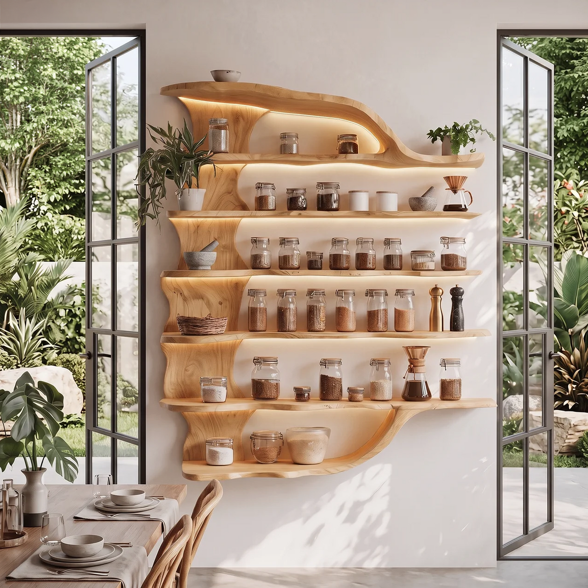 Handcrafted Wooden Spice Organizer For Modern Kitchen SILDTTRSRS005