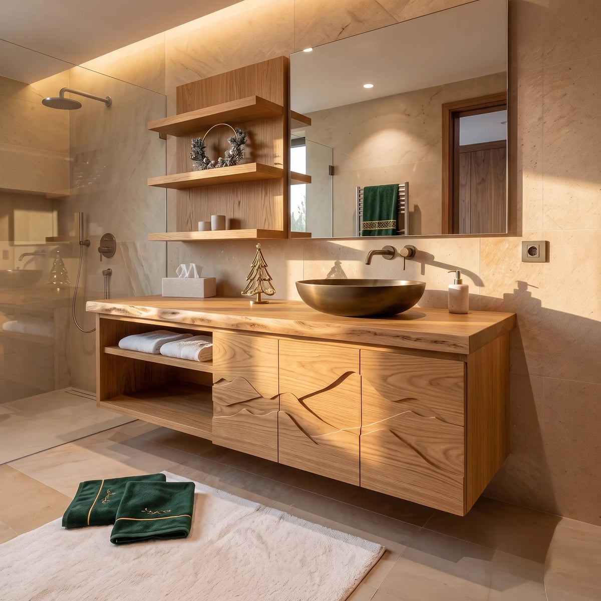Contemporary Christmas Storage Bathroom Vanity Master Ensuite SILDTTRBRV239