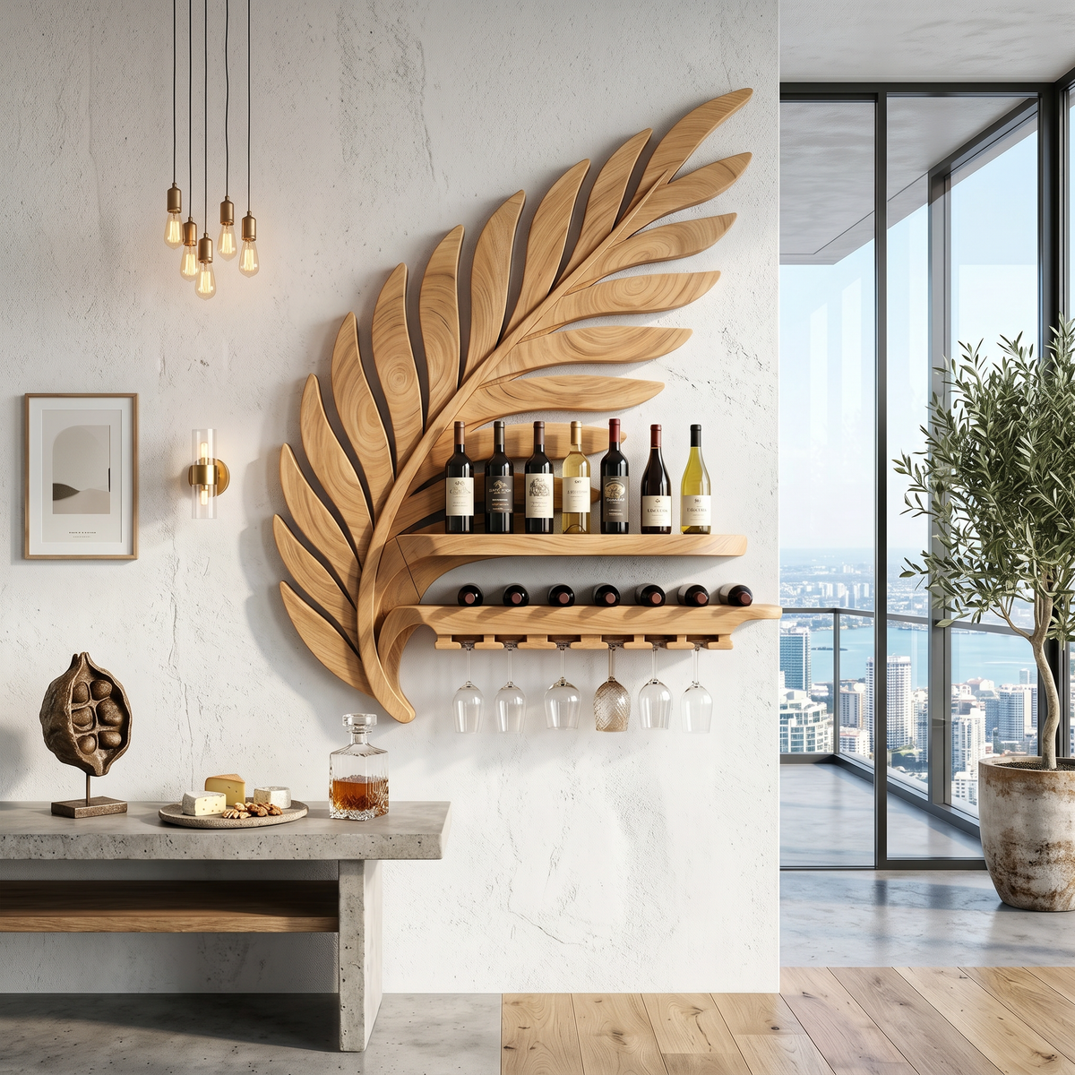 Industrial Wall Wine Rack For Loft Interior SILDTTRWH117