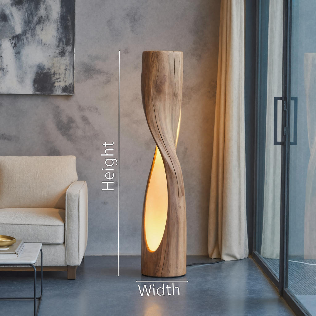 Artistic Twisted Floor Lamp For Bedroom Or Living Room SITHHNLAM021