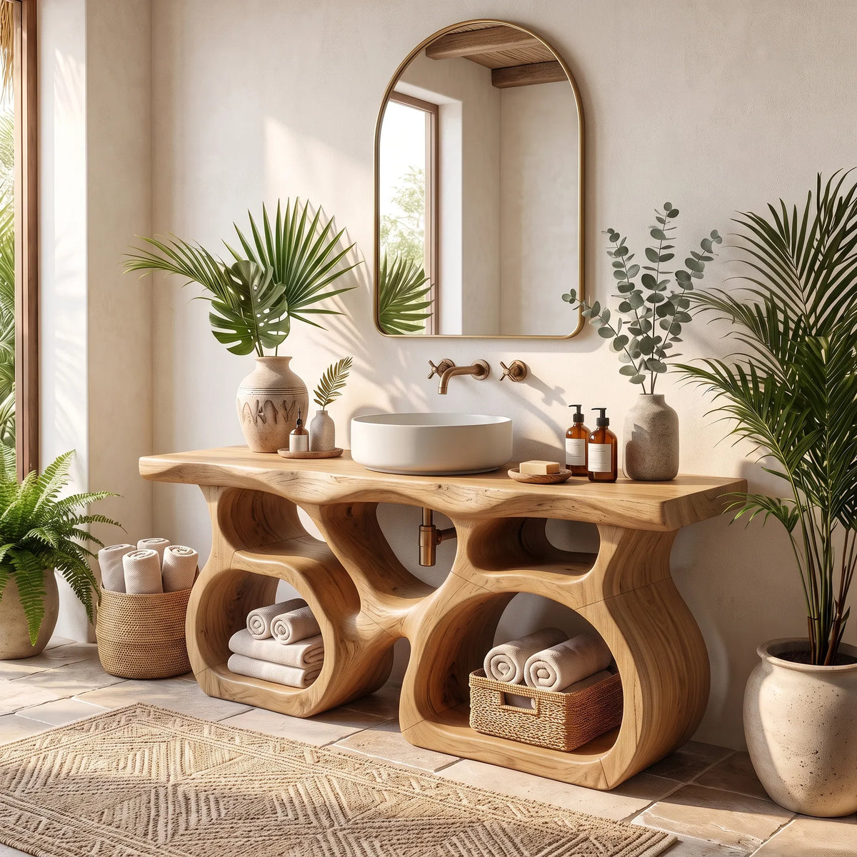Mid Century Bathroom Sink Vanity Luxury Ensuite SILDTTRBRV214