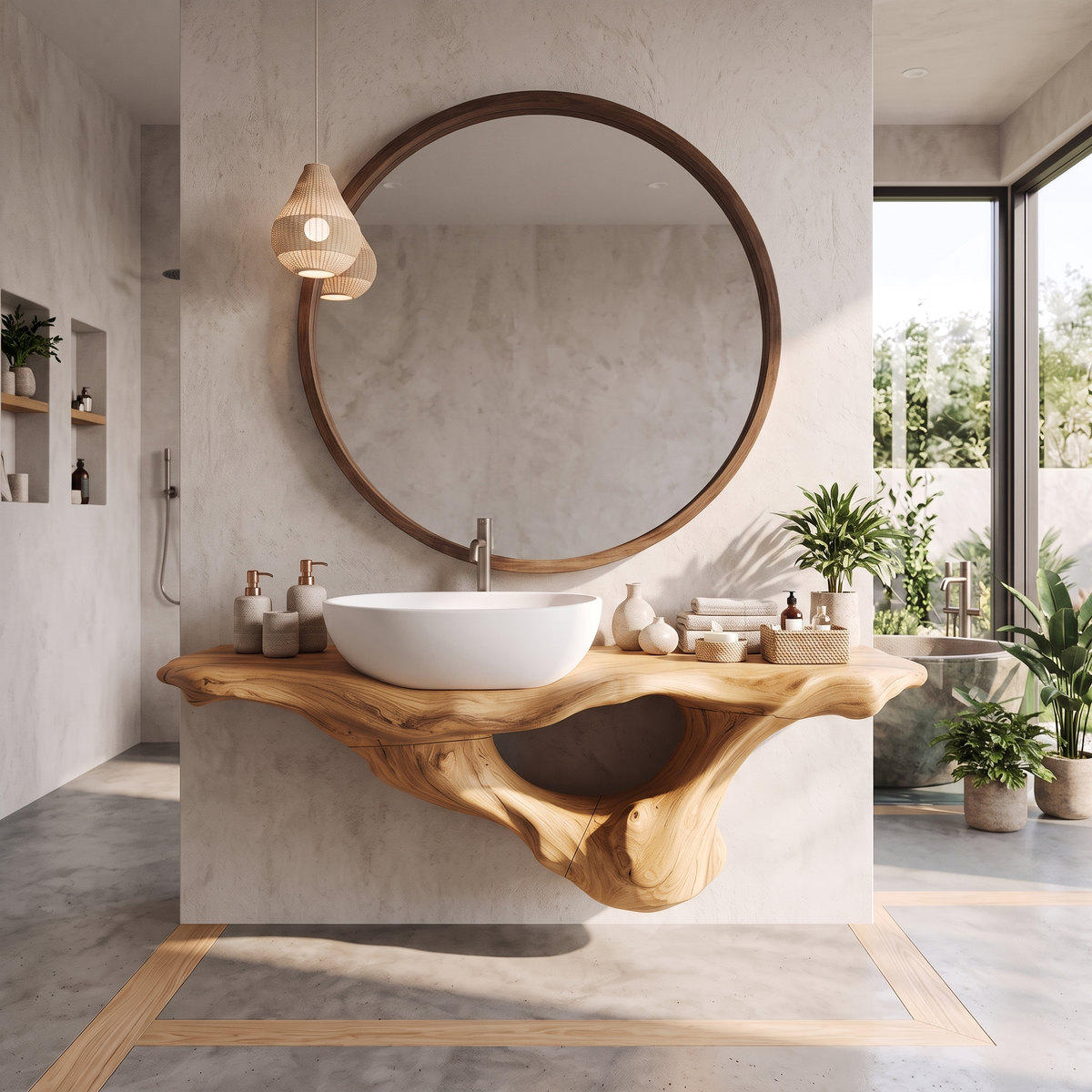 Handcrafted Live Edge Bathroom Vanity Premium Furniture SILDTTRBAS003