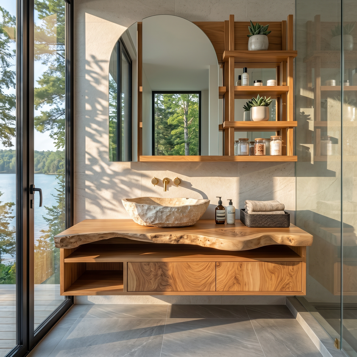 Handcrafted Floating Vanity For Elegant Bathroom SILDTTRBRV028
