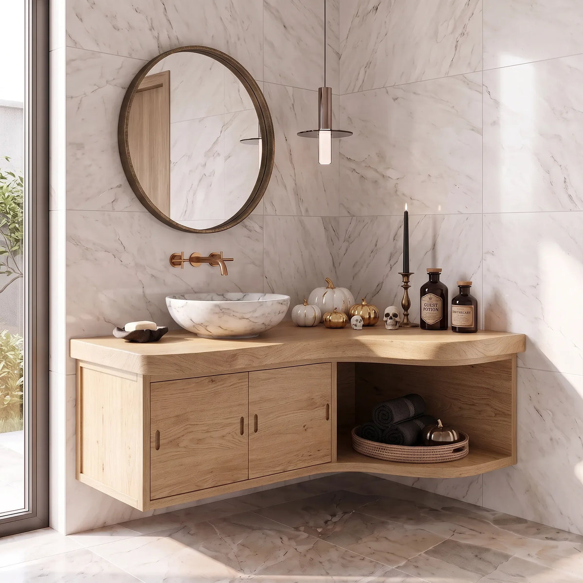 Farmhouse Pumpkin Bathroom Vanity Wellness Room SILDTTRBRV219