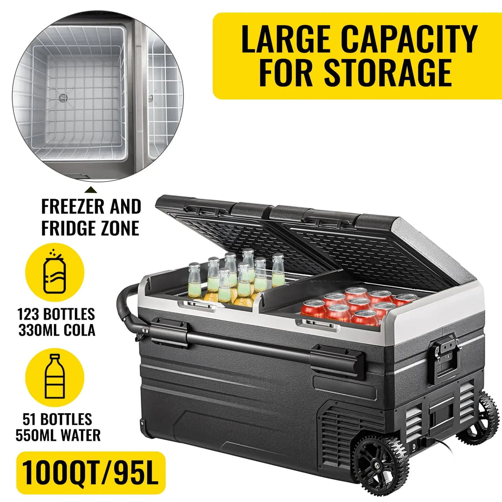 BENTISM 100Qt Portable Car Freezer Refrigerator 95L 12/24V - TWW95