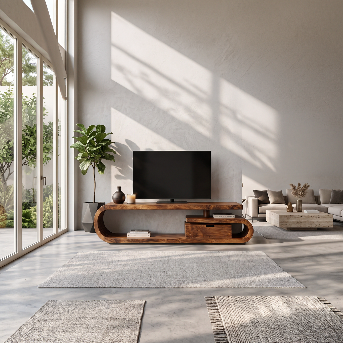 Handcrafted TV Cabinet For Living Room Media Use RTTHTTTVC034