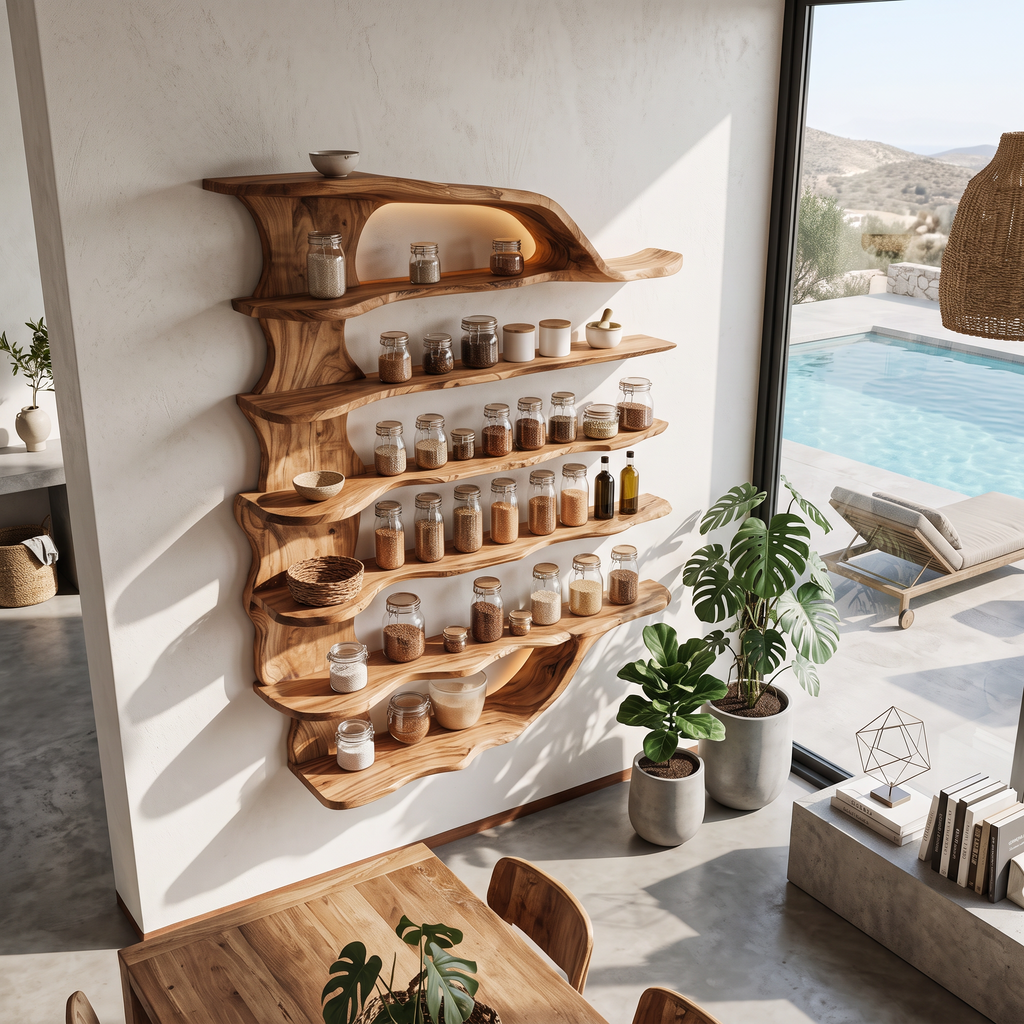 Handcrafted Wooden Spice Organizer For Modern Kitchen SILDTTRSRS005