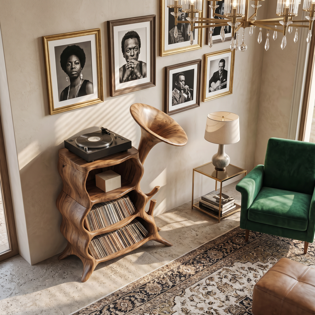 Handcrafted Wooden Media Console For Furniture Decor SILDTTRRPT015