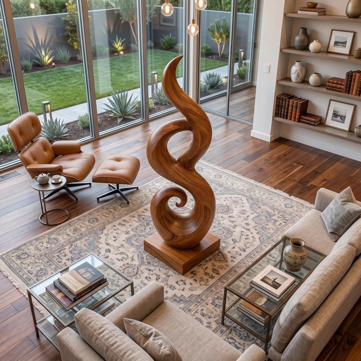 Abstract Wooden Sculpture For Coastal Beach House Decor SILDTTRAS023