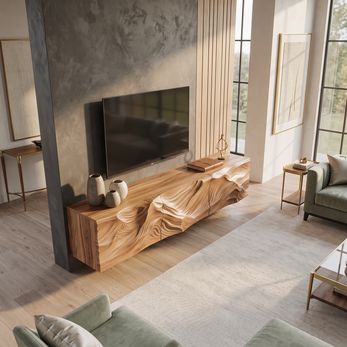 Farmhouse TV Cabinet For Cozy Living Room Decor SILDTTRTVC063