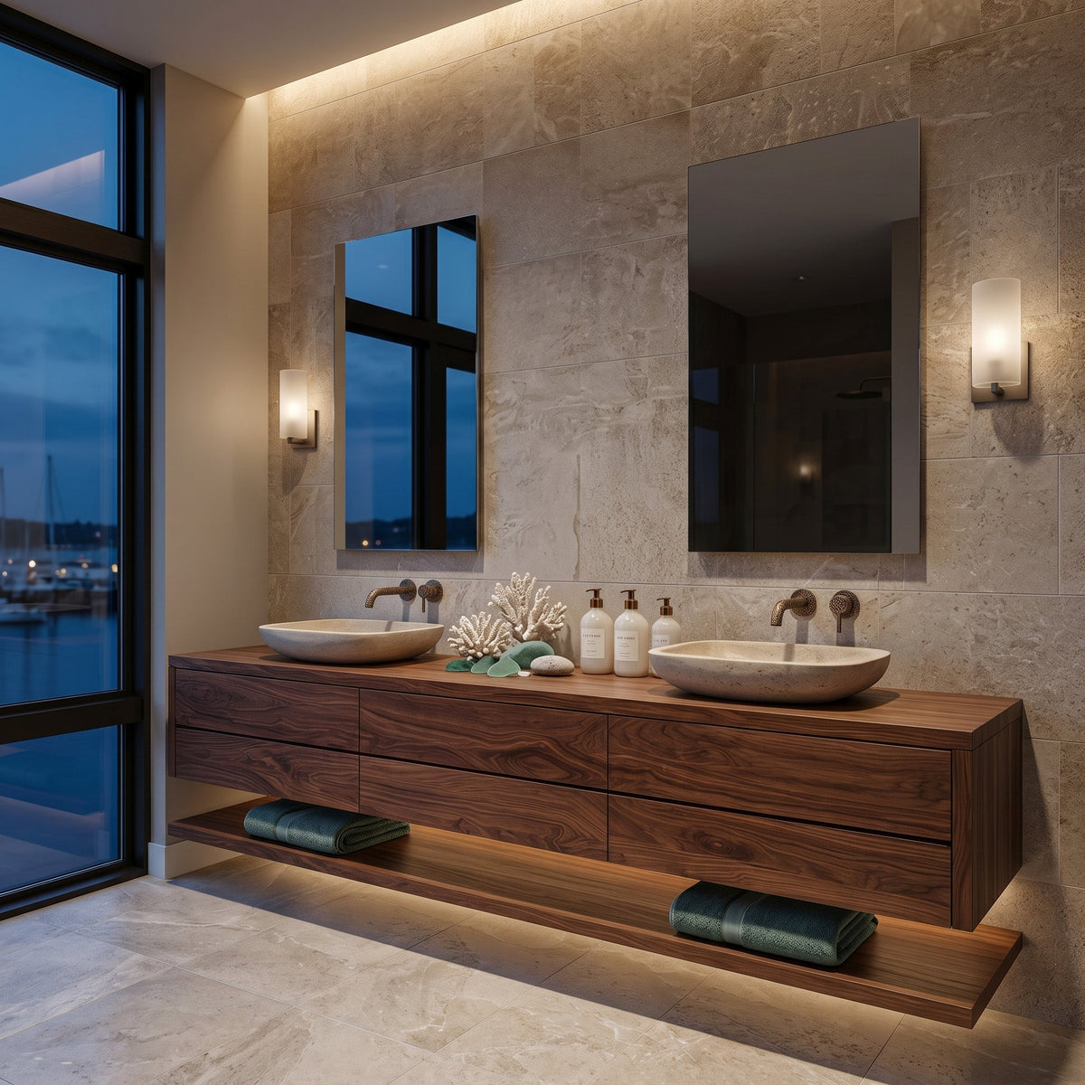Contemporary Floating Bathroom Vanity With Multiple Drawers For Bathroom RTTHHNBRV045