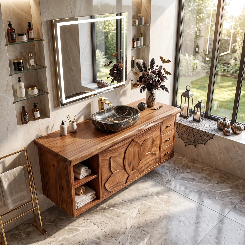 Farmhouse Skull Storage Bathroom Vanity Country Retreat SILDTTRBRV237