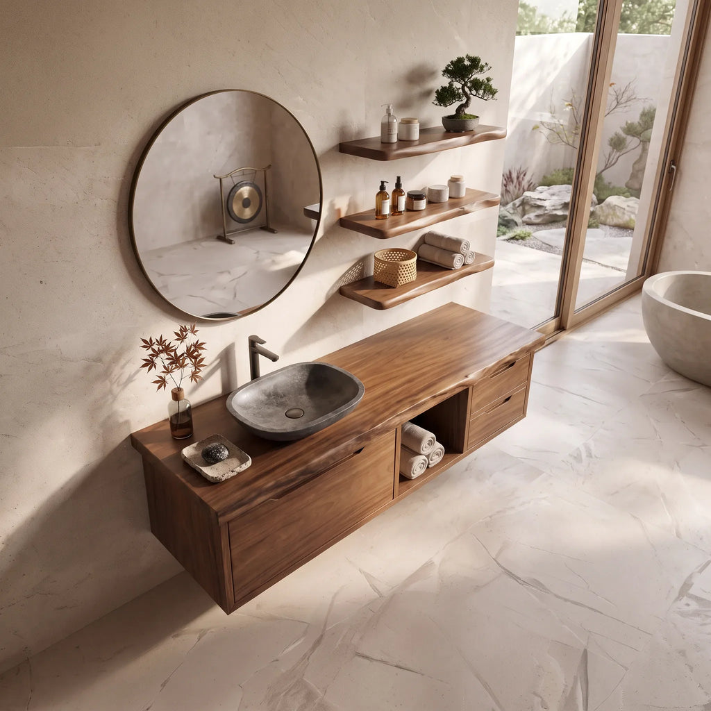 Contemporary Double Sink Bathroom Vanity Modern Ensuite SILDTTRBRV207