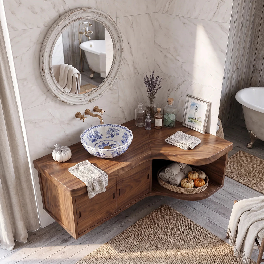 Farmhouse Pumpkin Bathroom Vanity Wellness Room SILDTTRBRV219