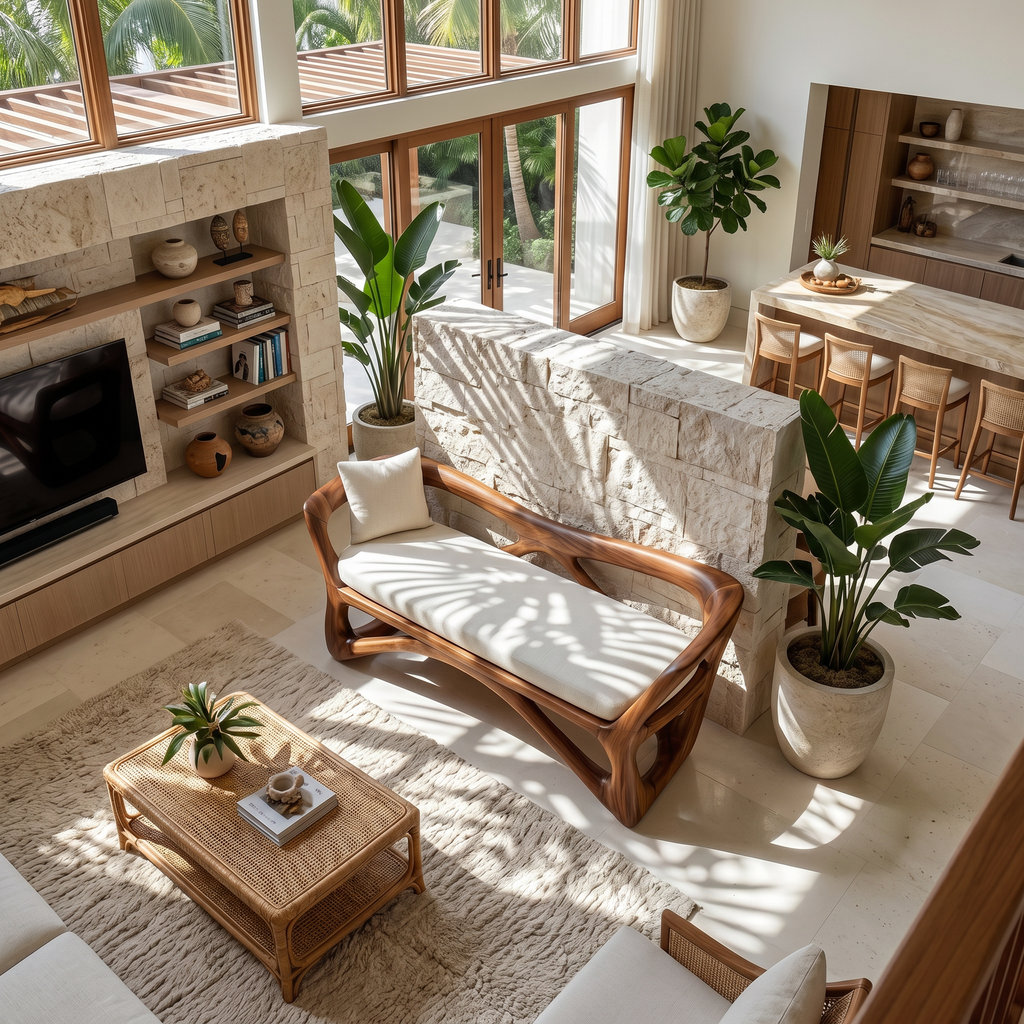 Japandi Accent Bench Wellness Retreat SILDTTRBEN071