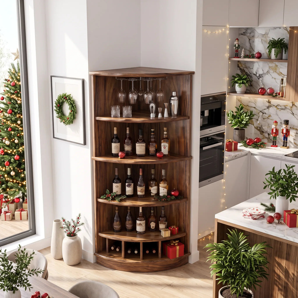 Handcrafted Xmas Corner Wine Cabinet Dining Room SILDTTRBCA035