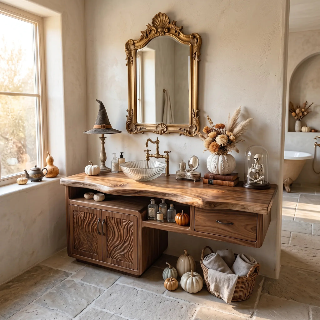 Farmhouse Halloween Storage Bathroom Vanity Luxury Bathroom SILDTTRBRV225