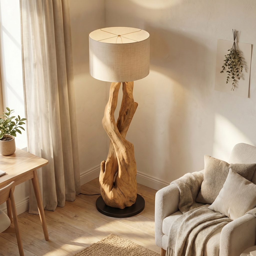 Luxury Organic Modern Sculptural Floor Lamp For Bedroom And Corner SINLSAFLP061