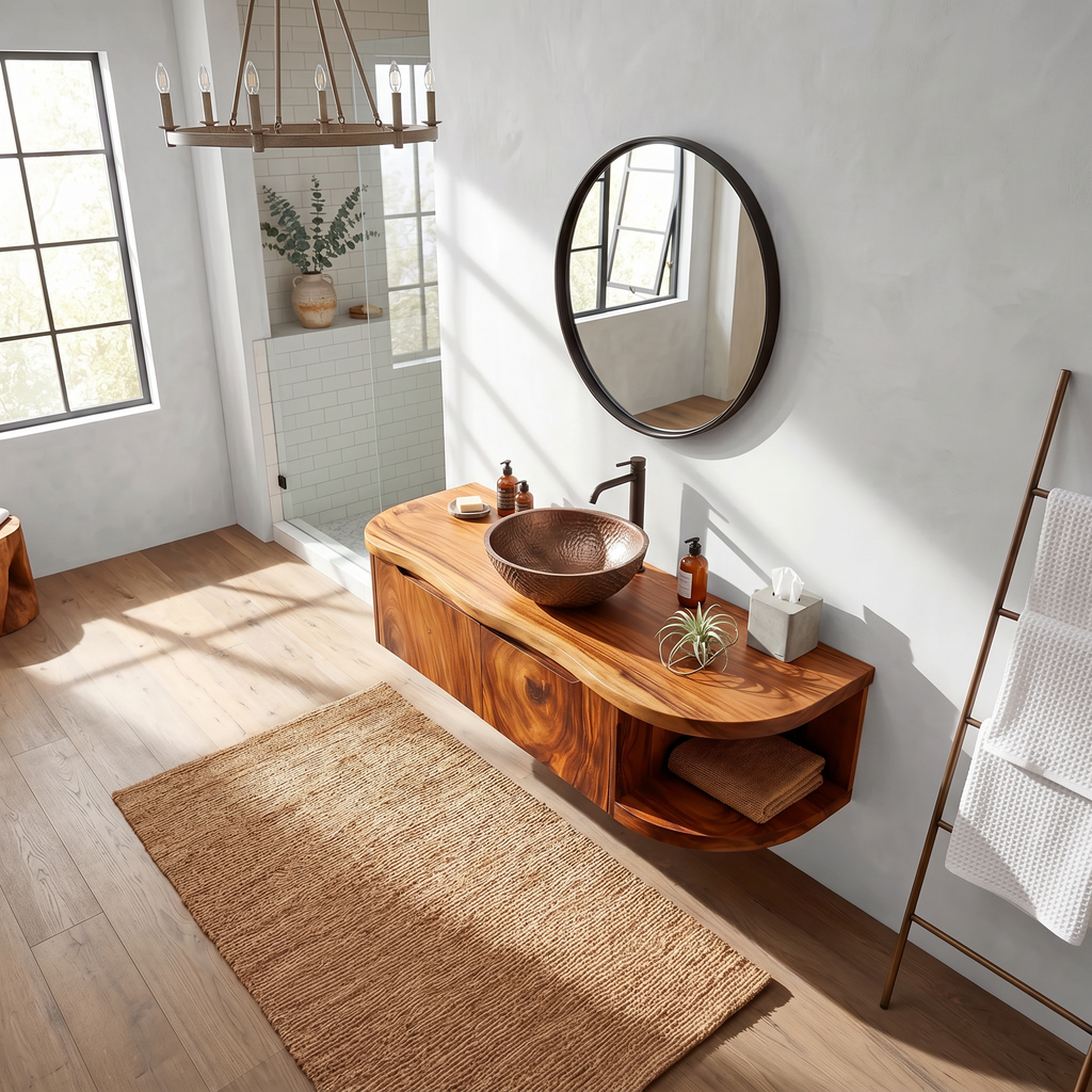Mediterranean Contemporary Vanity Cabinet Coastal Villa SILDTTRBRV189
