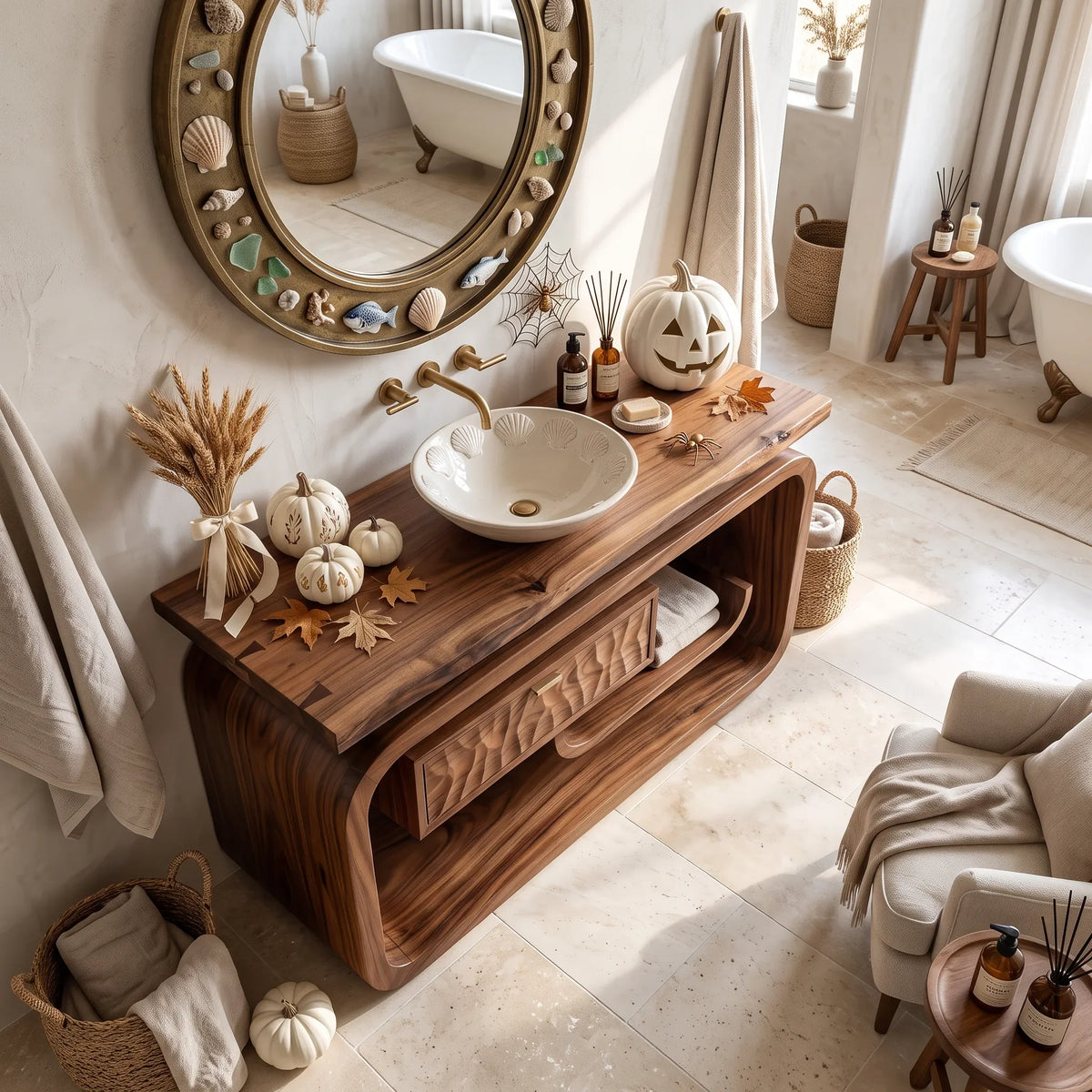 Farmhouse Skull Bathroom Vanity Contemporary Bathroom SILDTTRBRV229