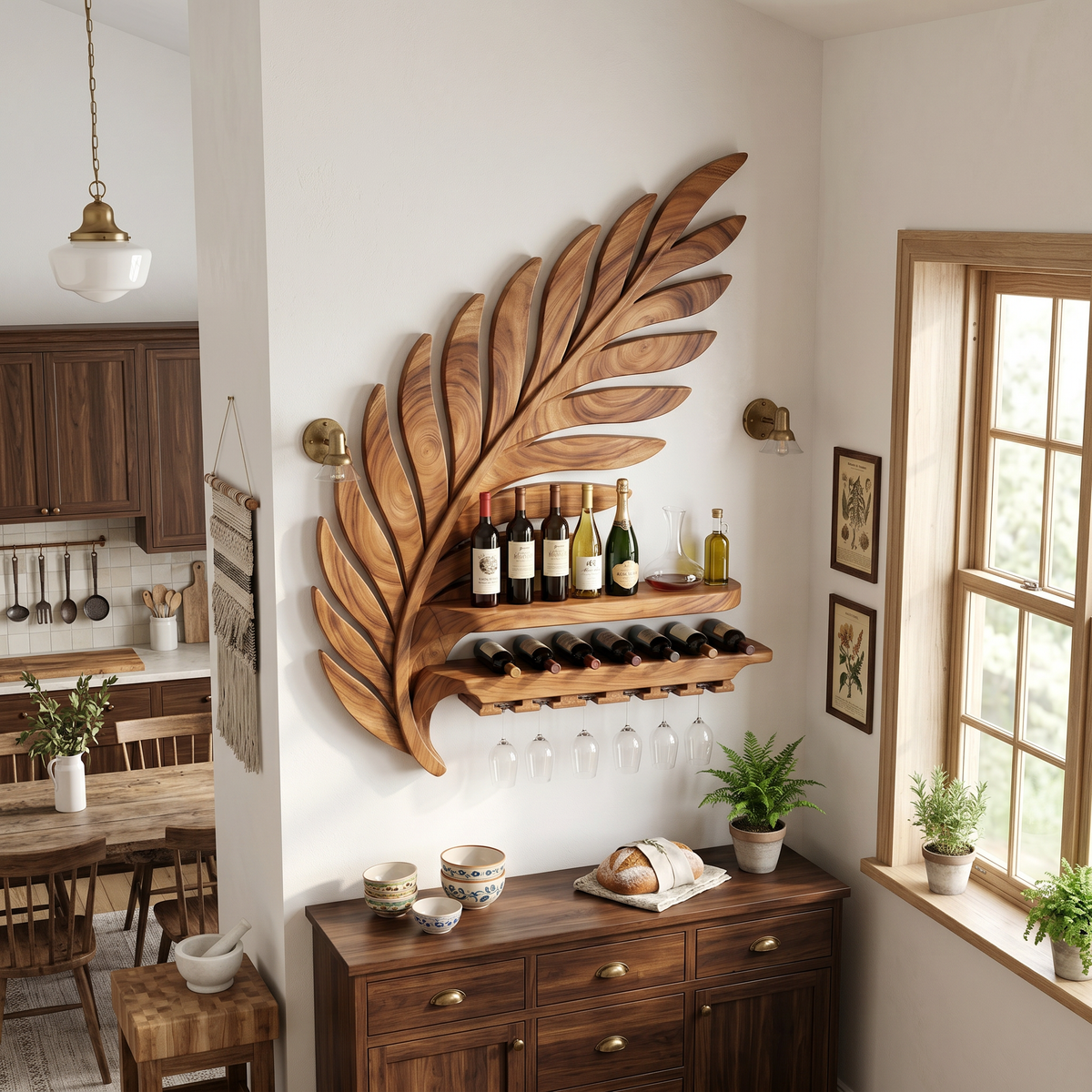 Industrial Wall Wine Rack For Loft Interior SILDTTRWH117