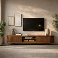 Hand Carved Wooden Media Cabinet For Living Room RTTHHNTVC082