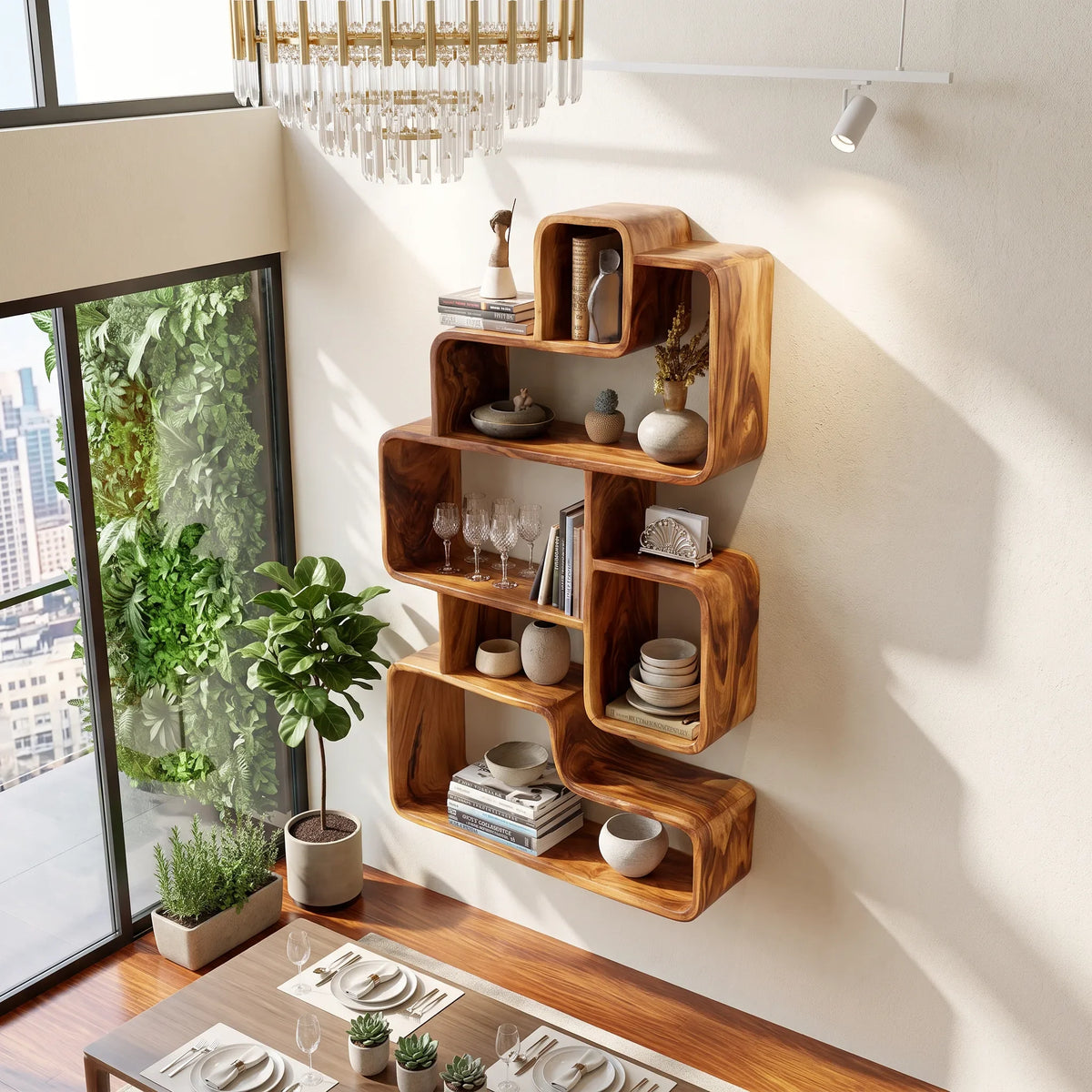 Farmhouse Wall Mounted Wood Shelves for Laundry Room SILDTTRWMS072