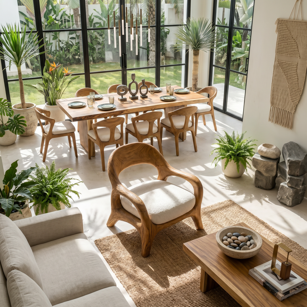 Biophilic Sculptural Accent Chair Conservatory Sunroom SILDTTRCHR009