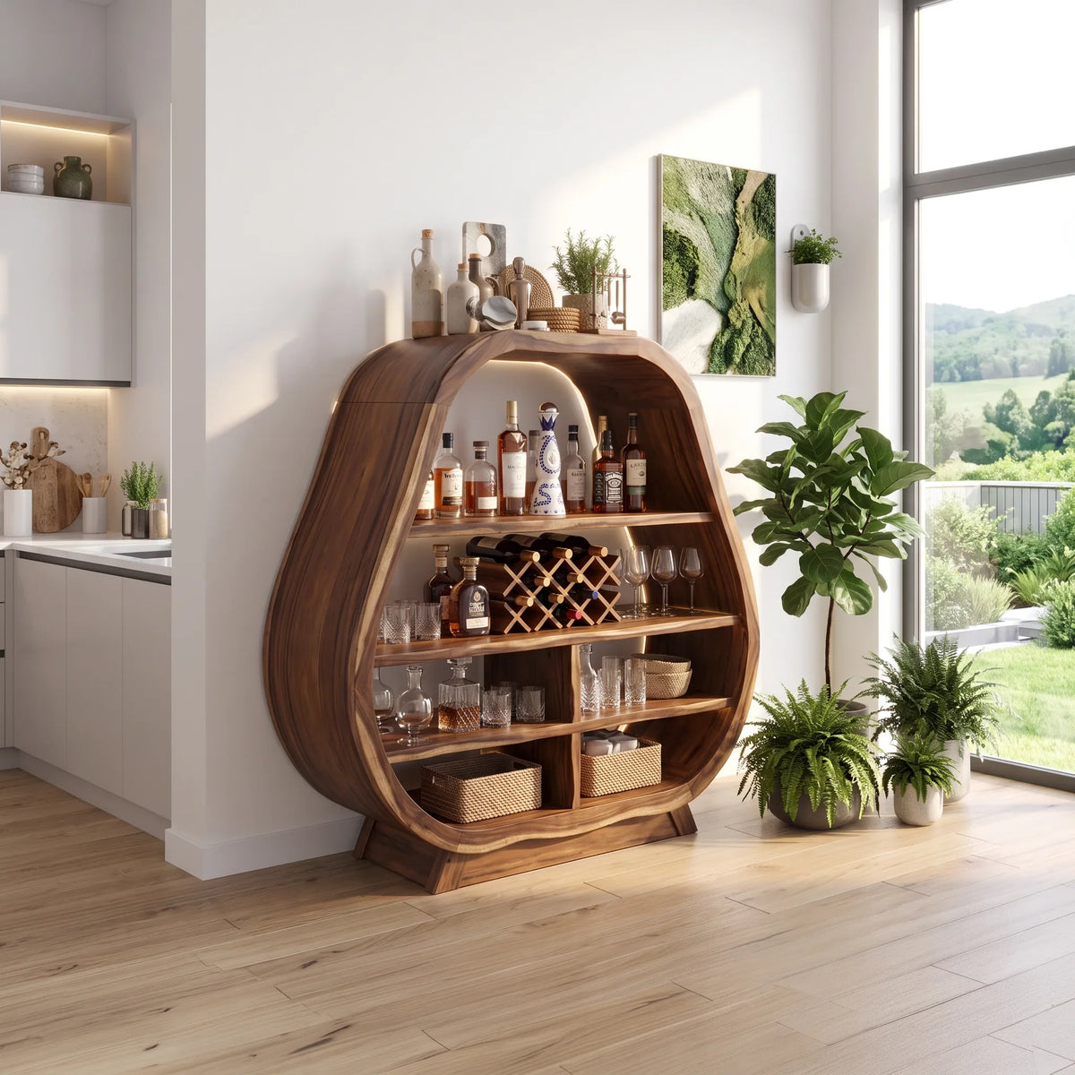 Handcrafted Wine Bar Cabinet Dining Room SILDTTRBCA008