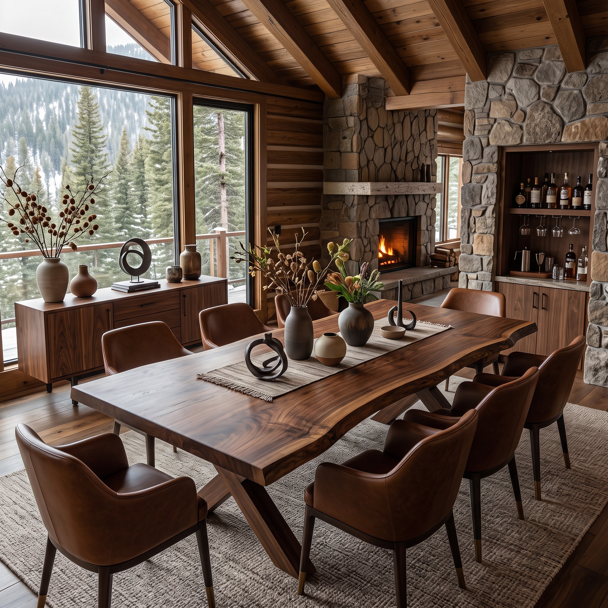 Luxury Live Edge Dining Table For Family Dining Space RTTHTTDN009