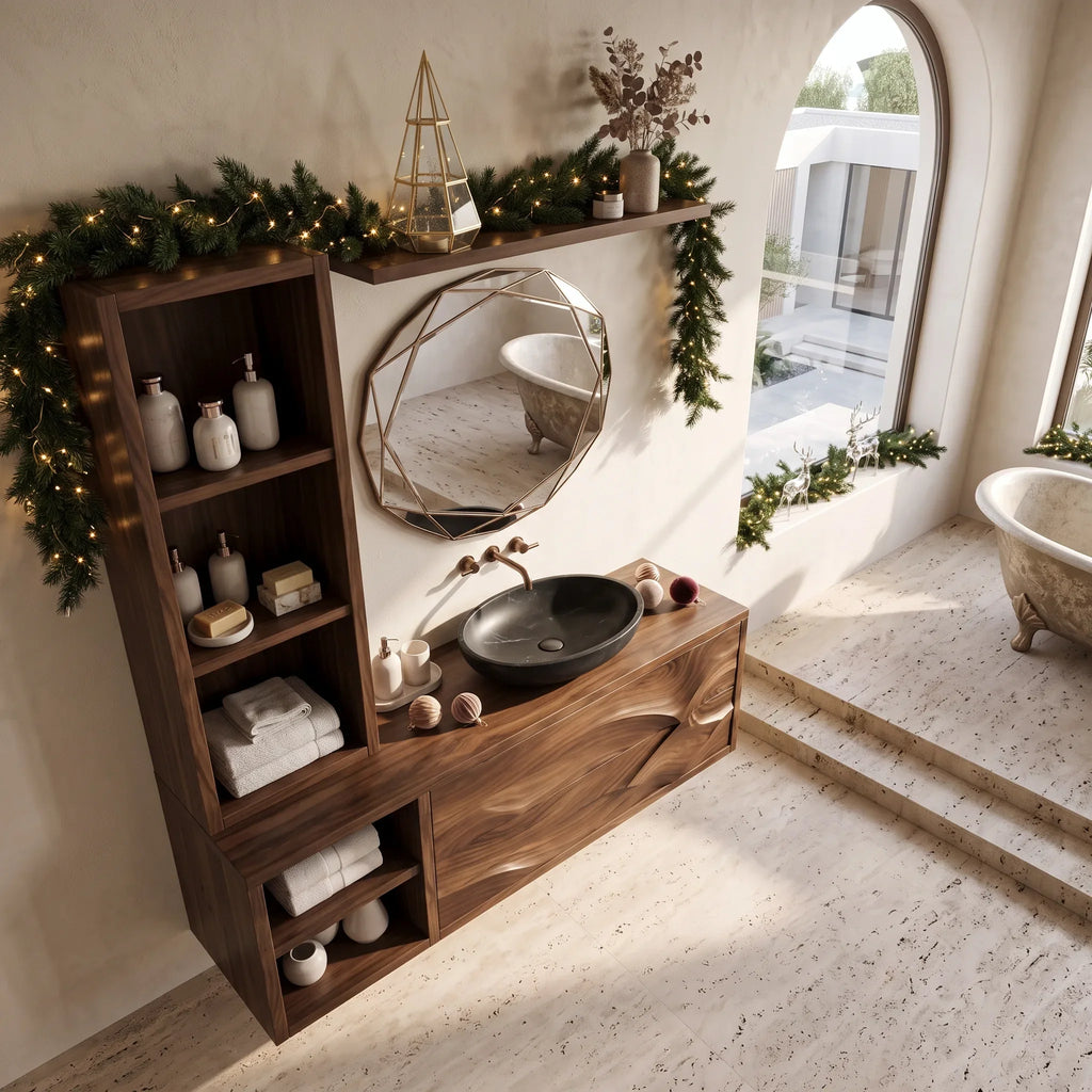 Mid Century Christmas Floating Vanity Urban Apartment SILDTTRBRV241