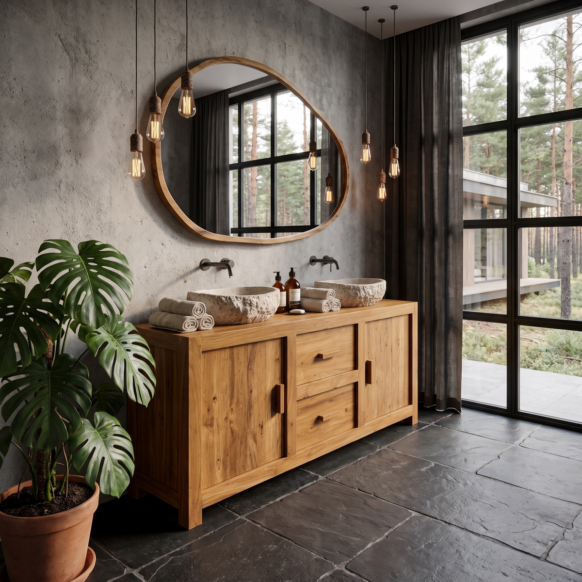 Contemporary Double Bathroom Vanity With Cabinet And Drawer Storage For Bathroom SINLHABRV340