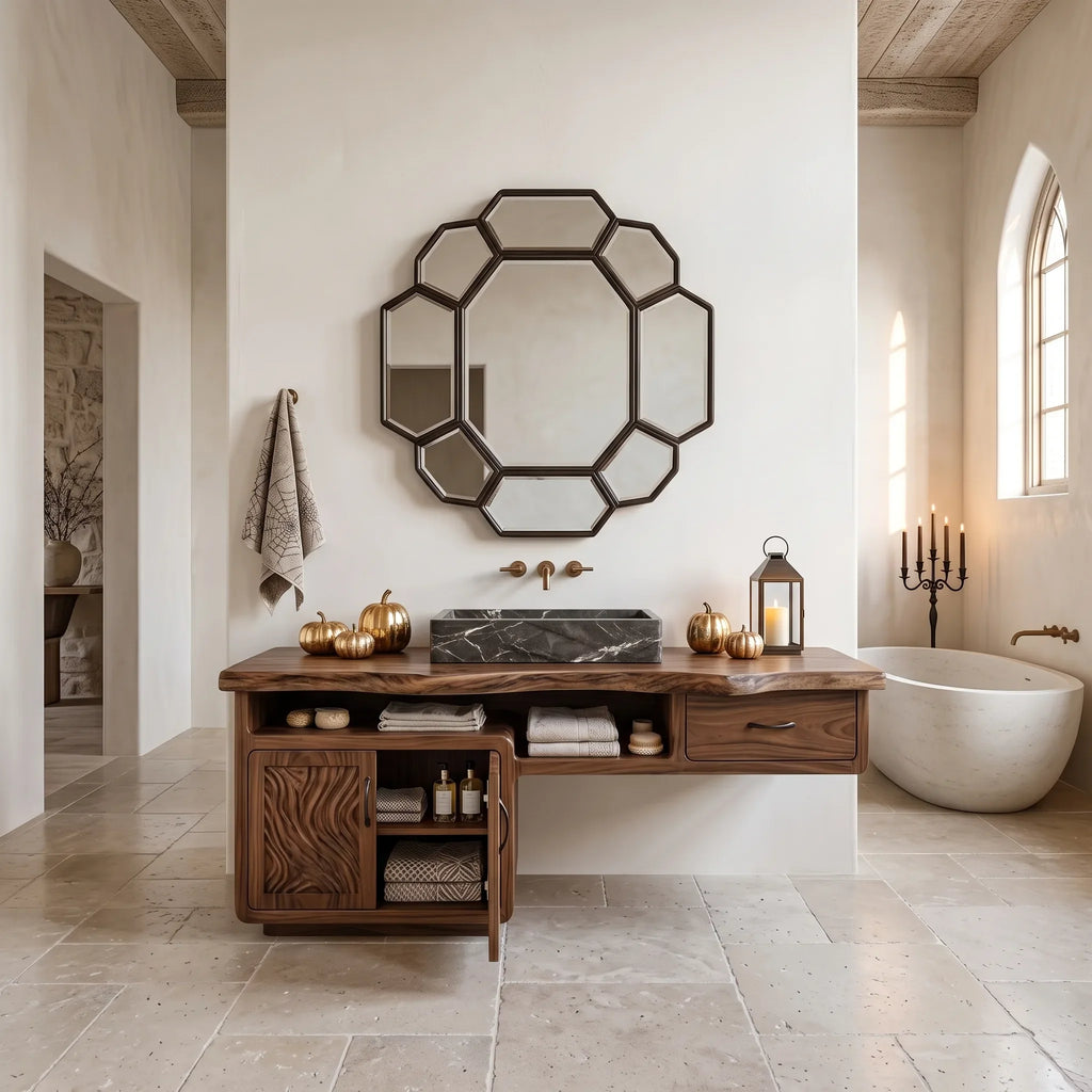 Farmhouse Halloween Storage Bathroom Vanity Luxury Bathroom SILDTTRBRV225