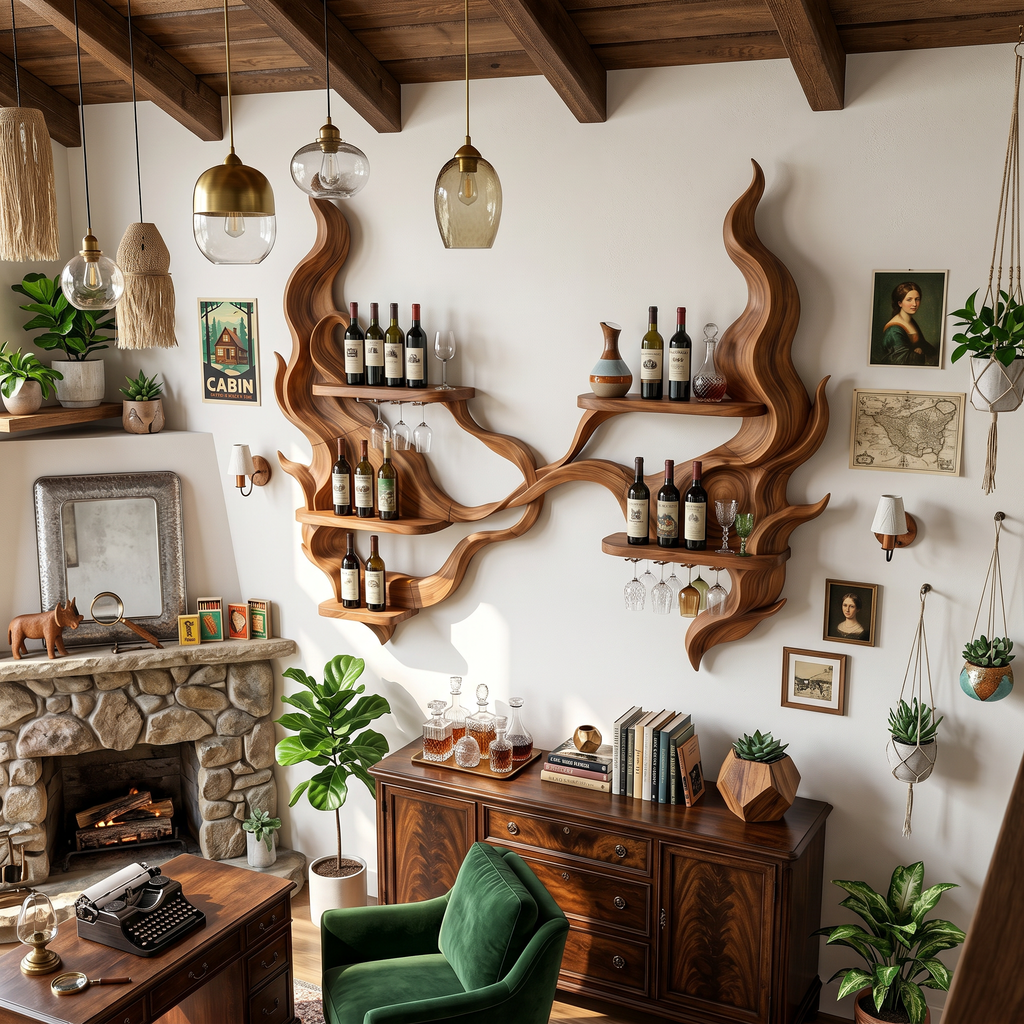 Handcrafted Organic Modern Wine Display Rack For Restaurant SILDTTRWH123