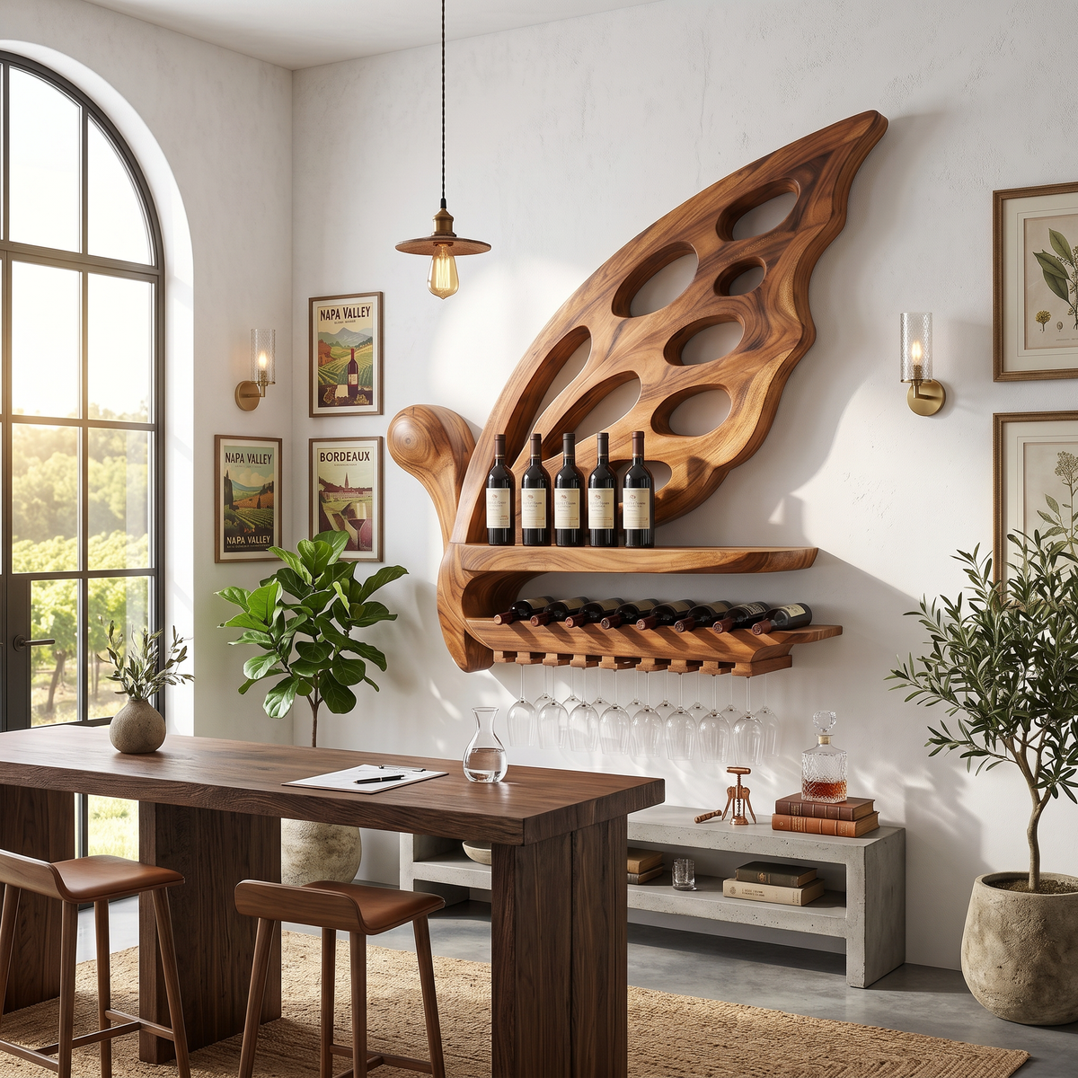 Industrial Wine Holder For Home Bar SILDTTRWH119