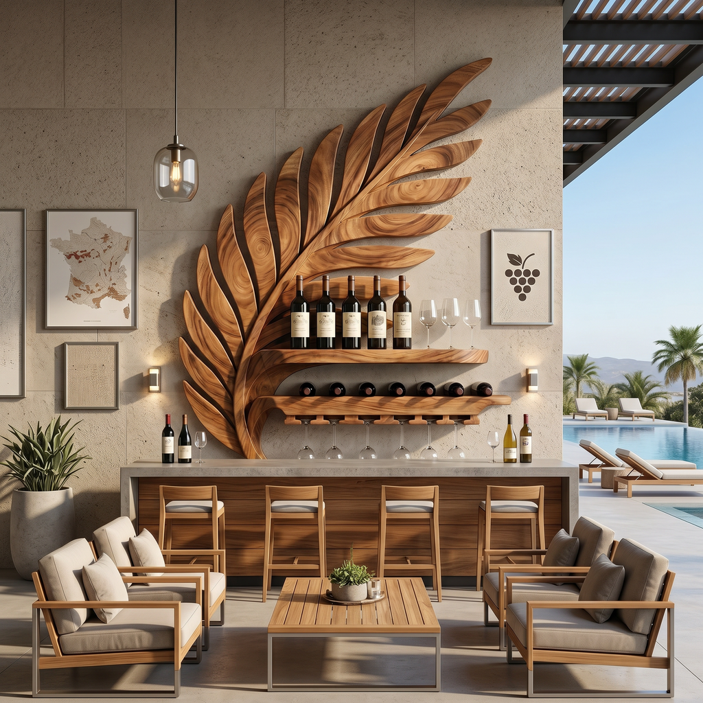 Industrial Wall Wine Rack For Loft Interior SILDTTRWH117