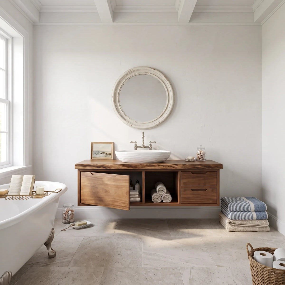 Contemporary Double Sink Bathroom Vanity Modern Ensuite SILDTTRBRV207