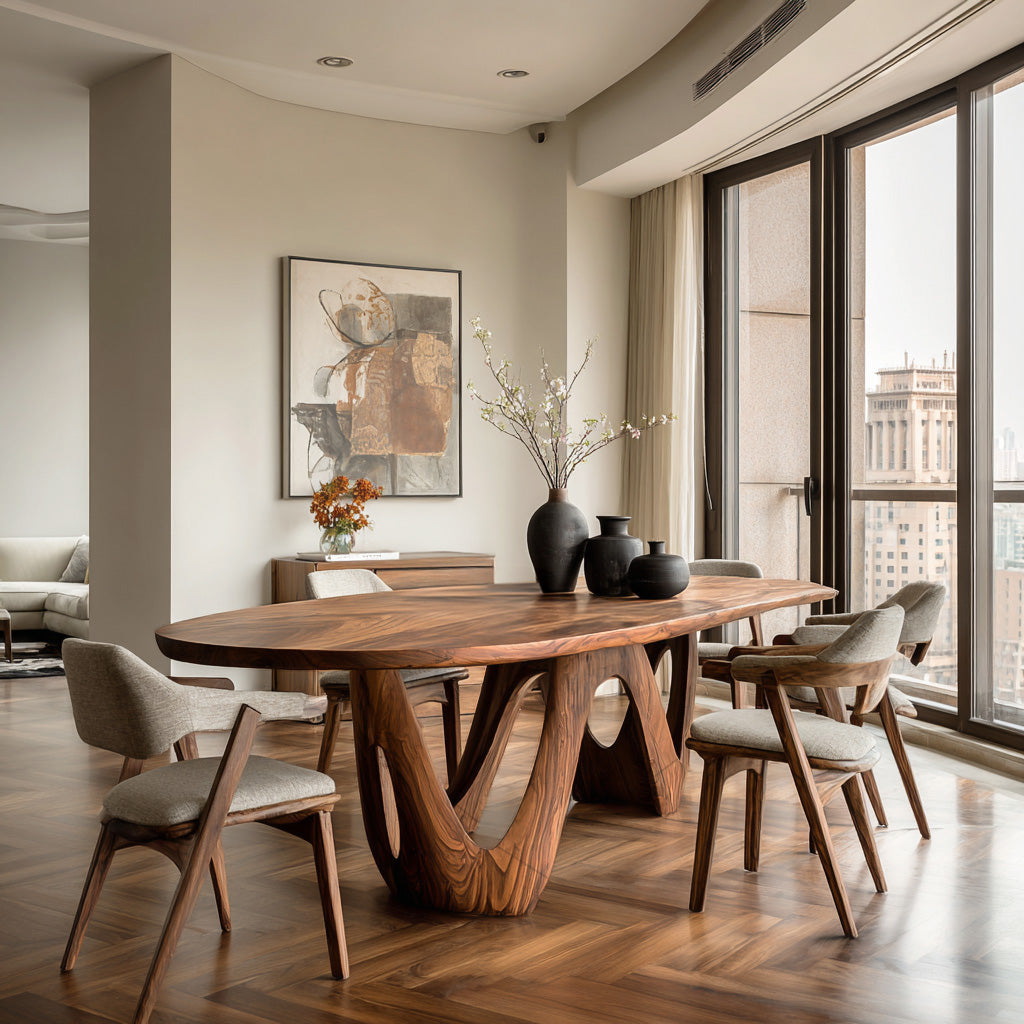 Artistic W-shape Leg Dining Table For Contemporary Dining Room RTTHHNDN093