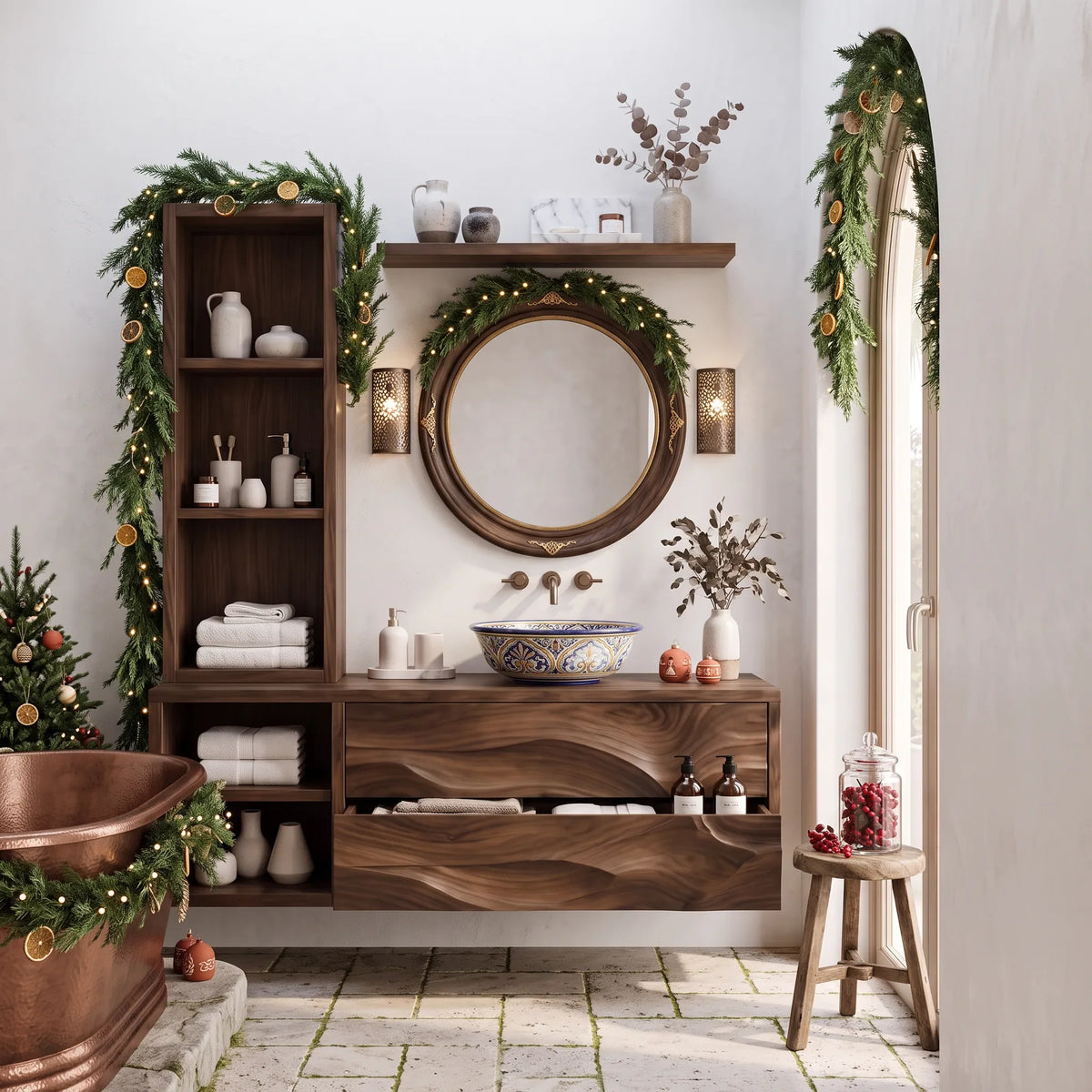 Mid Century Christmas Floating Vanity Urban Apartment SILDTTRBRV241