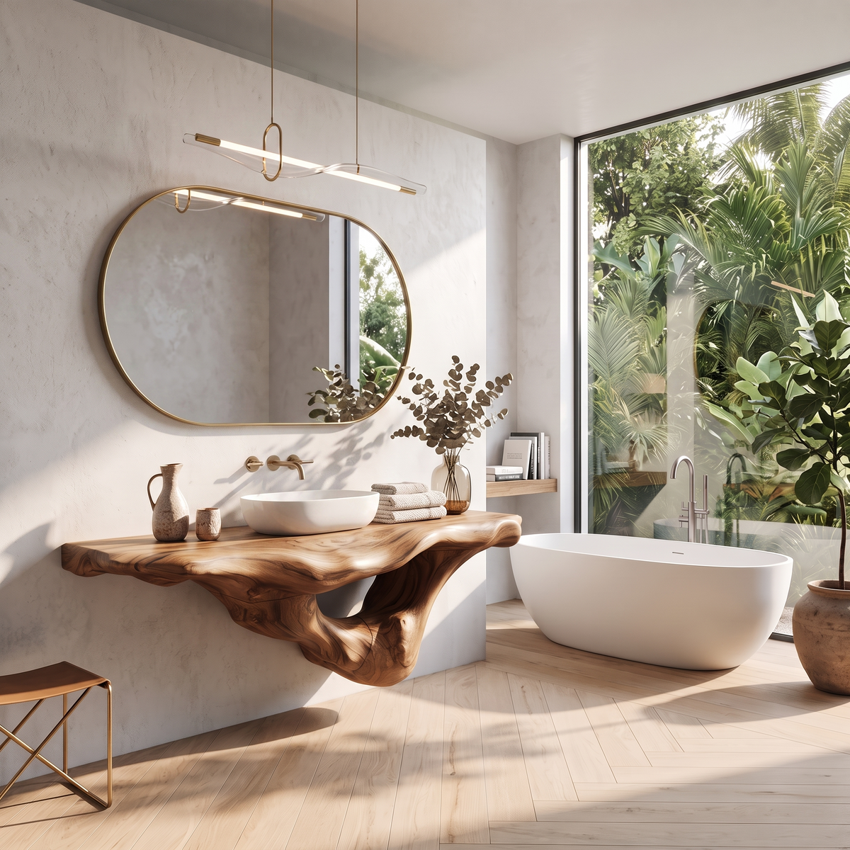 Handcrafted Live Edge Bathroom Vanity Premium Furniture SILDTTRBAS003