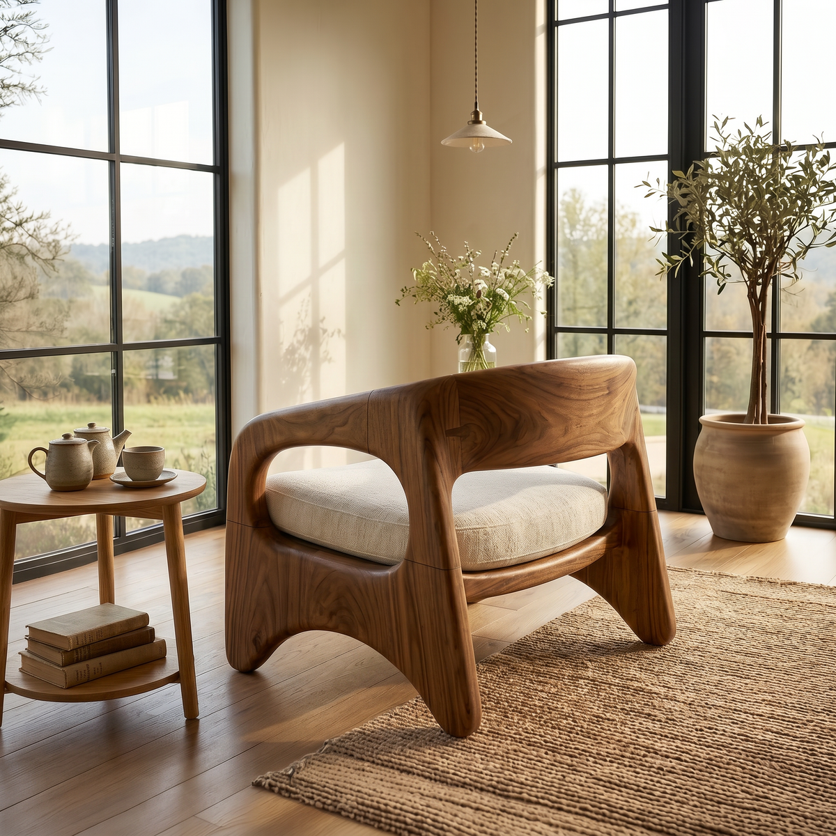 Coastal Contemporary Accent Chair Ocean View Living Room SILDTTRCHR015