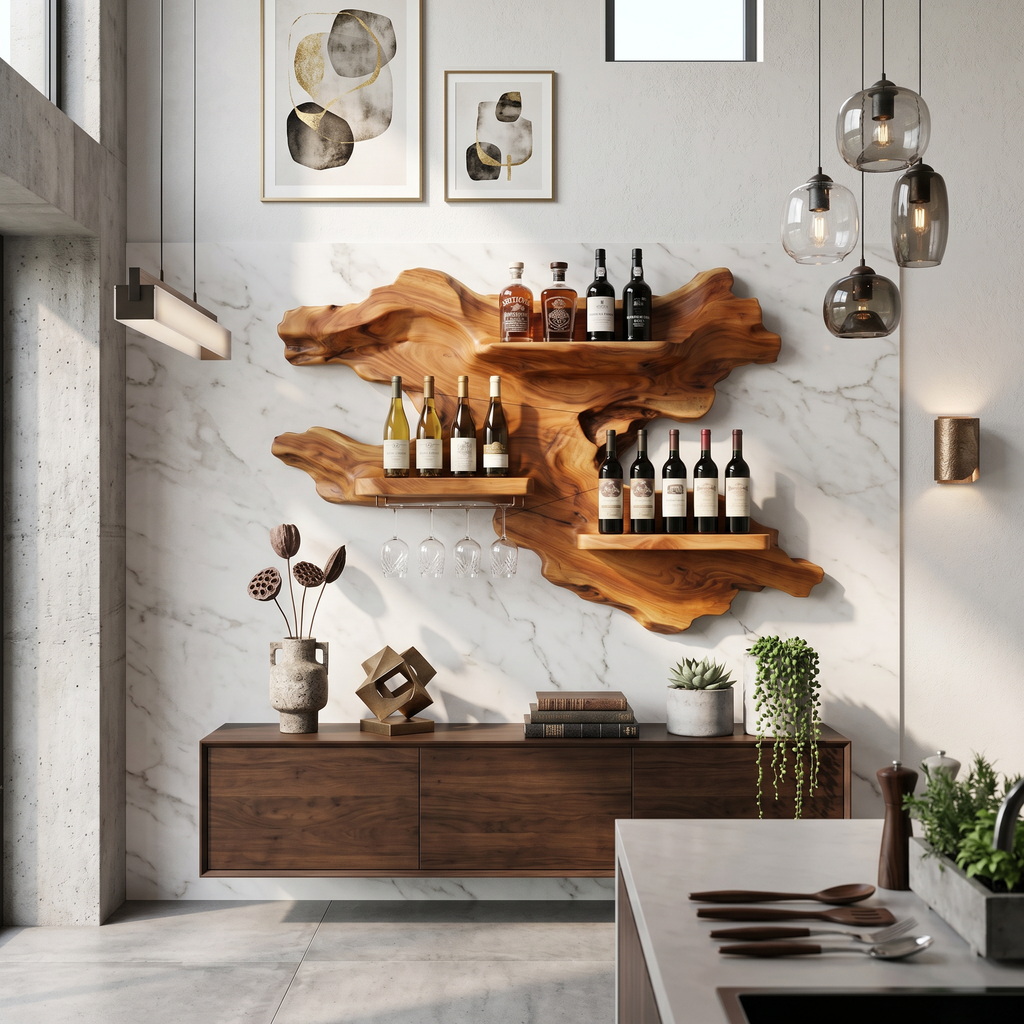 Farmhouse Wooden Wine Rack For Home Bar SILDTTRWH095